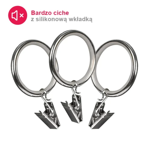 kółka do karnisza chrom
